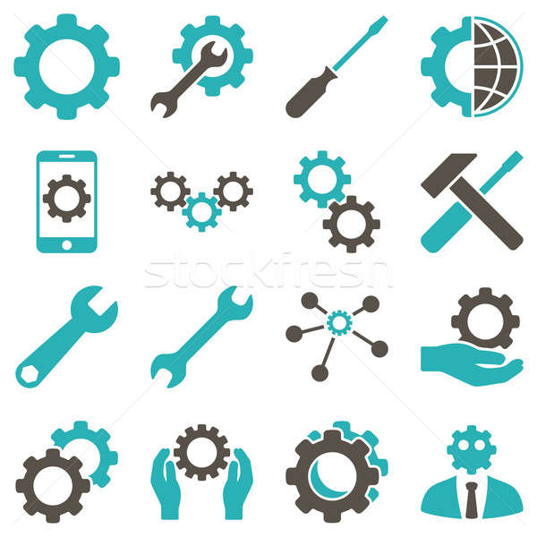 Options and service tools icon set Stock photo © ahasoft