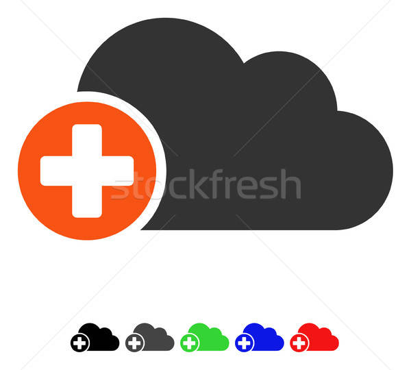 Create Cloud Flat Icon Stock photo © ahasoft