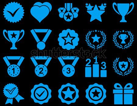 Ethereum Award Medal Vector Icon Set Stock photo © ahasoft