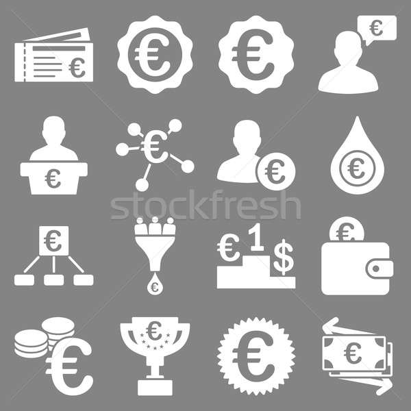 Euro banking business and service tools icons Stock photo © ahasoft