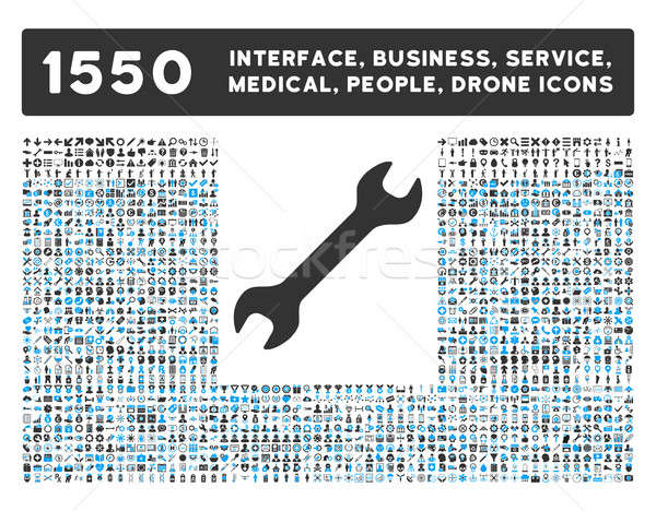 ключа икона больше интерфейс бизнеса инструменты Сток-фото © ahasoft