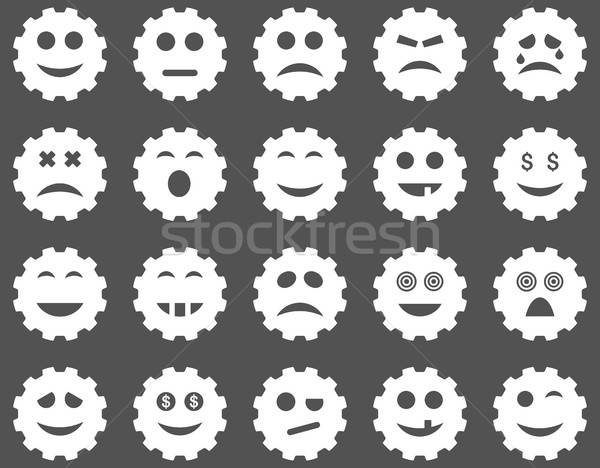 Gear emotion icons Stock photo © ahasoft