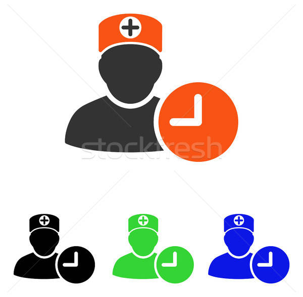 Médico programar relógio vetor ícone ilustração Foto stock © ahasoft