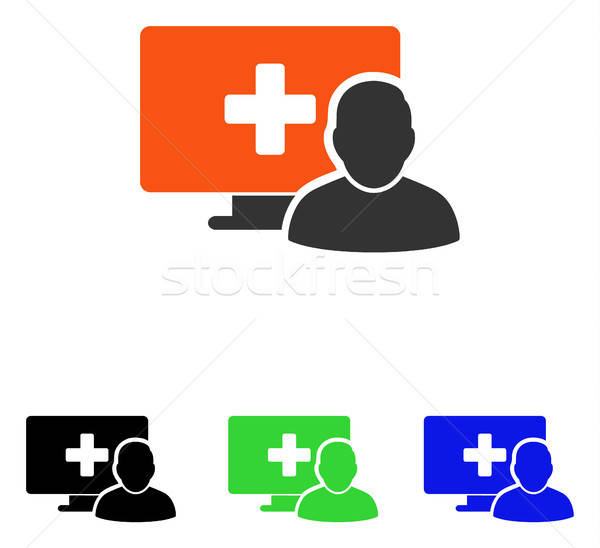 Online Medicine Flat Vector Icon Stock photo © ahasoft