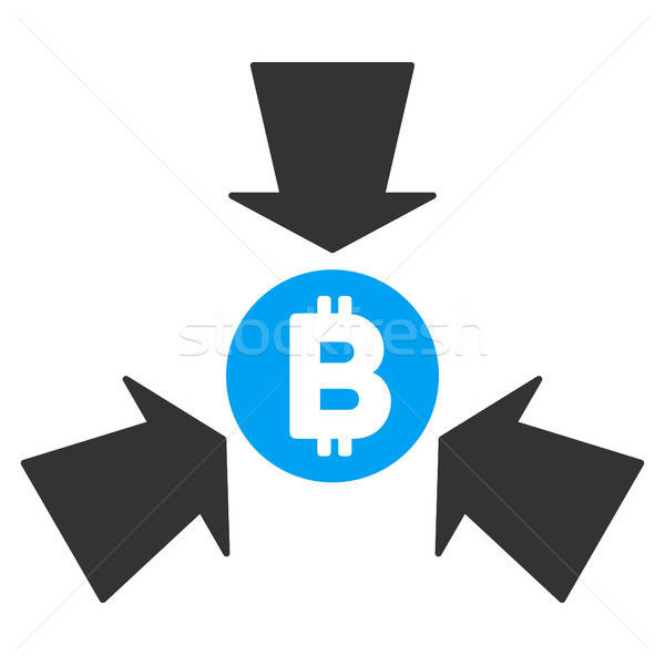 Bitcoin Collect Arrows Flat Icon Stock photo © ahasoft