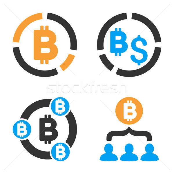 Foto stock: Bitcoin · vector · estilo · negocios