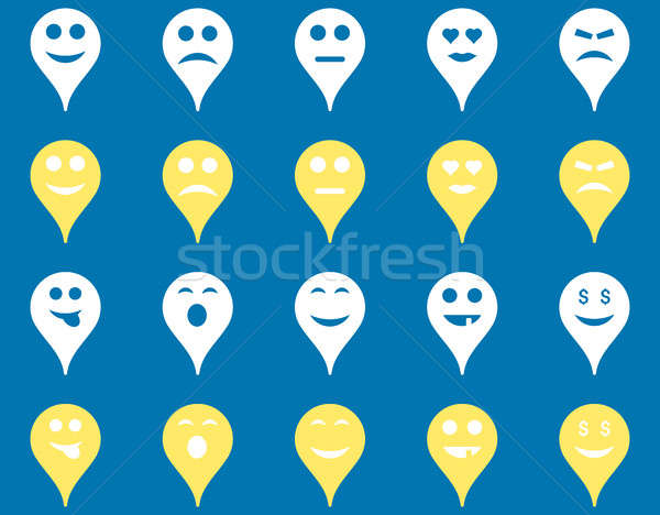 Emotion map marker icons Stock photo © ahasoft