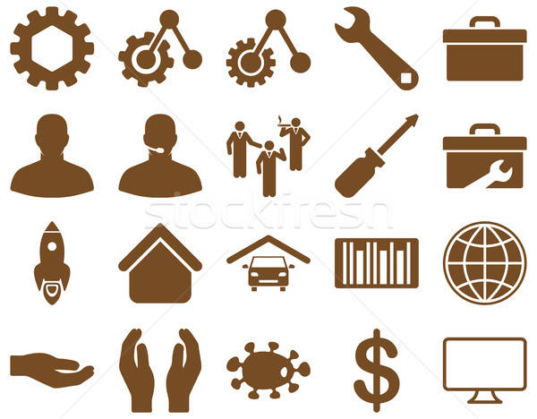 Stockfoto: Tools · iconen · vector · ingesteld · stijl