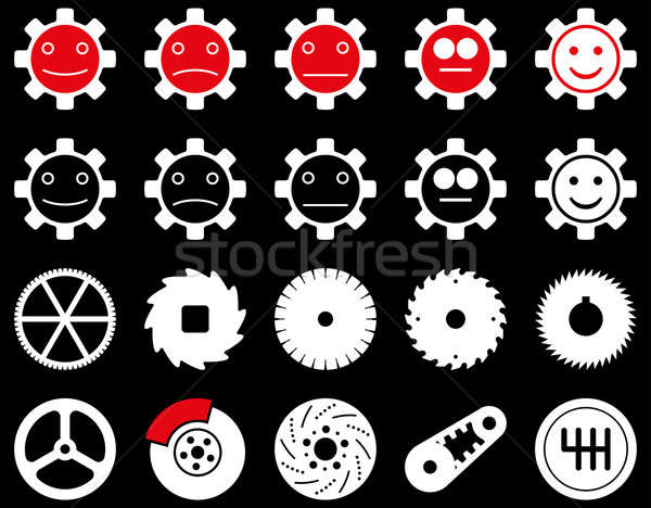 Tools and Smile Gears Icons Stock photo © ahasoft