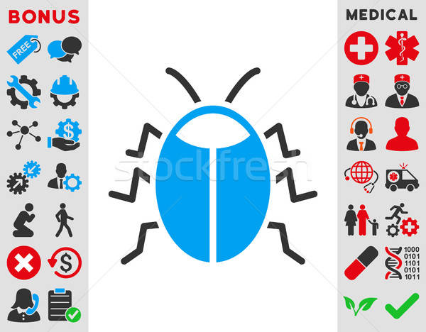 Bug icona vettore stile simbolo blu Foto d'archivio © ahasoft
