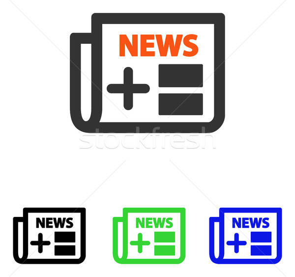 Medical Newspaper Flat Vector Icon Stock photo © ahasoft