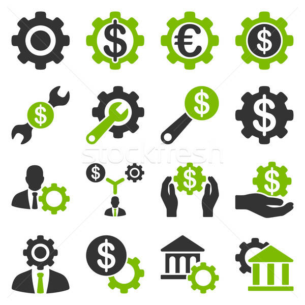 Financial tools and options icon set Stock photo © ahasoft