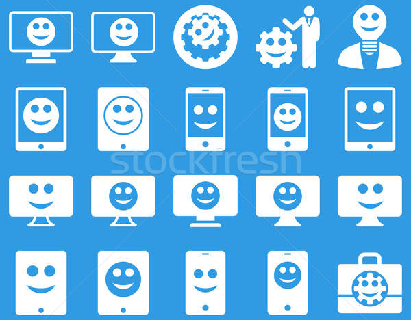 Tools opties glimlacht iconen vector Stockfoto © ahasoft