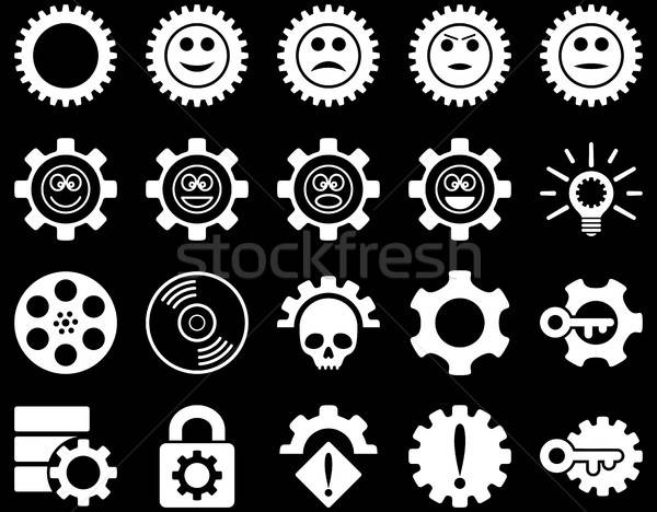 [[stock_photo]]: Outils · sourire · engins · icônes · vecteur