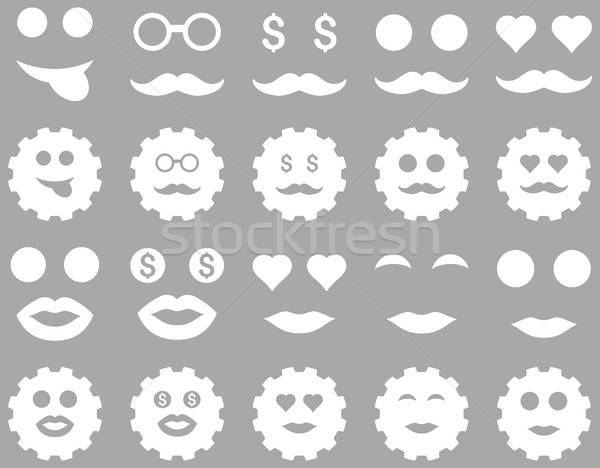 Narzędzi emocji ikona wektora zestaw stylu Zdjęcia stock © ahasoft