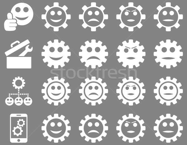 Tools and Smile Gears Icons Stock photo © ahasoft