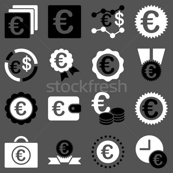 Foto stock: Euros · bancario · negocios · servicio · herramientas · iconos