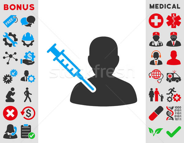 пациент вакцинация икона вектора стиль символ Сток-фото © ahasoft