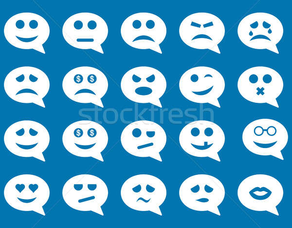 Chat emotion smile icons Stock photo © ahasoft