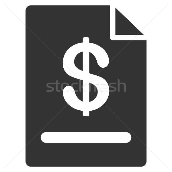 Rechnung Vektor Symbol grau Schnittstelle Piktogramm Stock foto © ahasoft