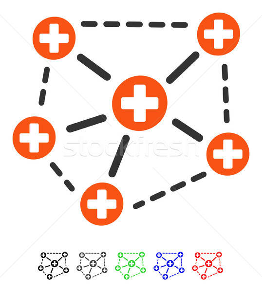 Medical reţea structura icoană vector colorat Imagine de stoc © ahasoft