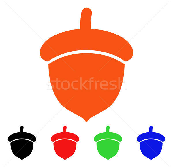 Acorn Vector Icon Stock photo © ahasoft