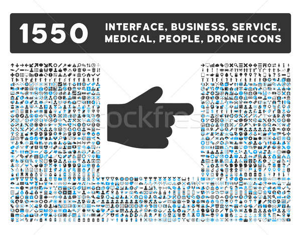 Index Finger Icon and More Interface, Business, Tools, People, Medical, Awards Flat Glyph Icons Stock photo © ahasoft