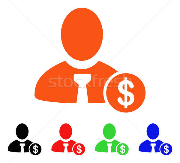 Bankier vector icon stijl symbool Stockfoto © ahasoft