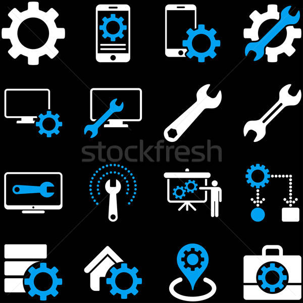 Stock photo: Options and service tools icon set