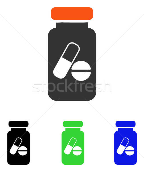 [[stock_photo]]: Médicaments · fiole · vecteur · icône · illustration · style