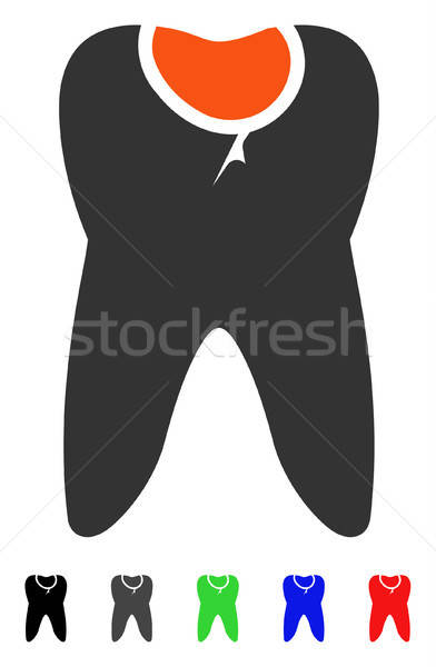 Tooth Caries Flat Icon Stock photo © ahasoft