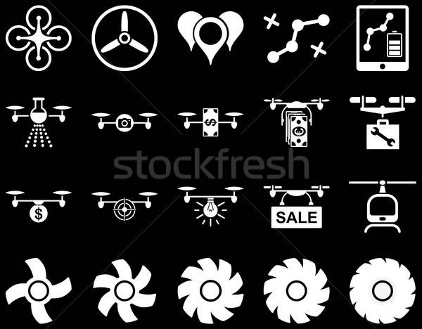 Luft Tool Symbole Stil Vektor Stock foto © ahasoft
