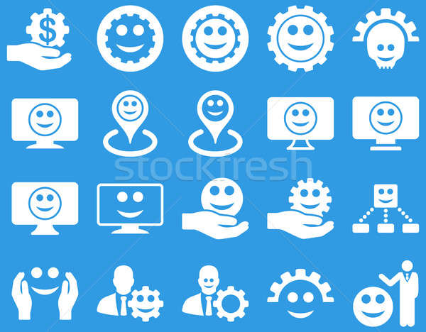 Foto stock: Herramientas · artes · sonrisas · mapa · iconos · establecer