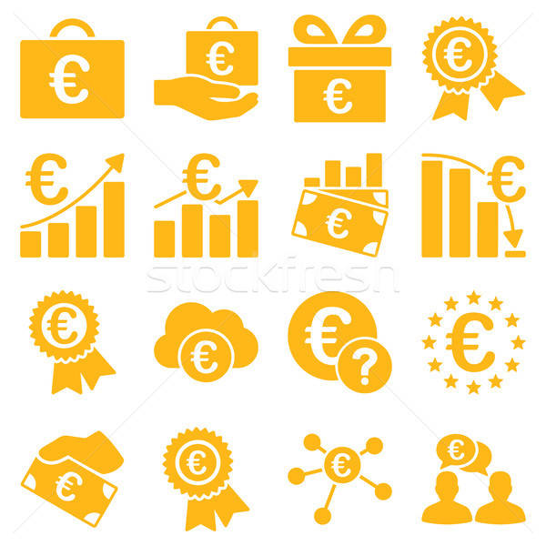 Euro banking business and service tools icons Stock photo © ahasoft