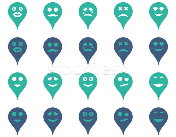 Emotion map marker icons Stock photo © ahasoft