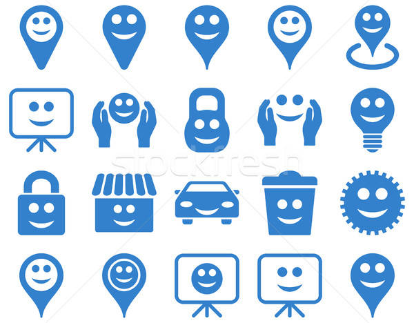 Herramientas opciones sonrisas objetos iconos vector Foto stock © ahasoft