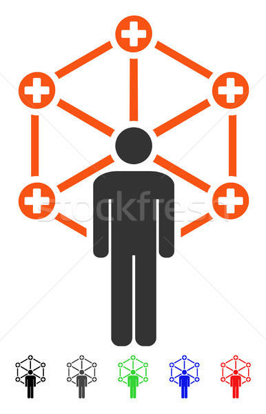 Medical Network Administrator Flat Icon Stock photo © ahasoft
