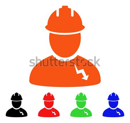 Brick Builder Vector Icon Stock photo © ahasoft