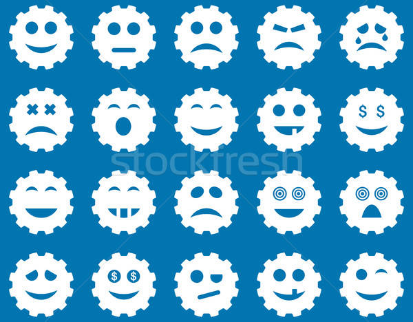 Gear emotion icons Stock photo © ahasoft