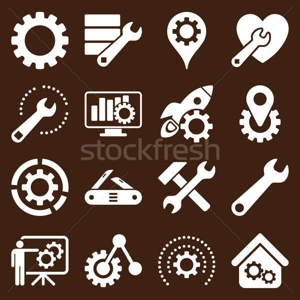 Stock photo: Options and service tools icon set