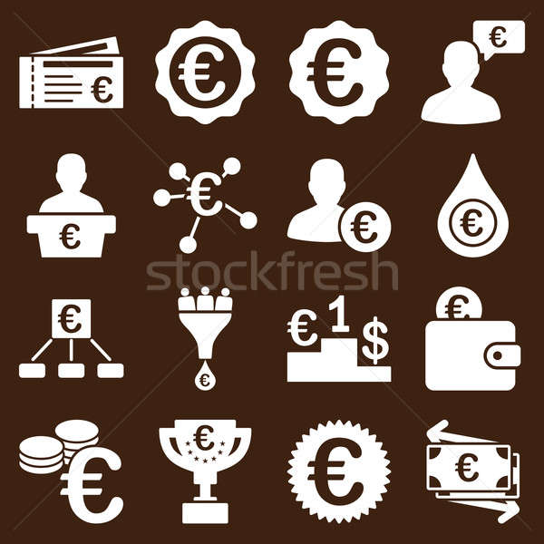 Euros bancario negocios servicio herramientas iconos Foto stock © ahasoft