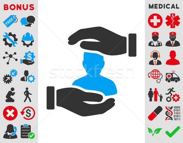 ストックフォト: 患者 · 保険 · アイコン · ベクトル · スタイル · シンボル
