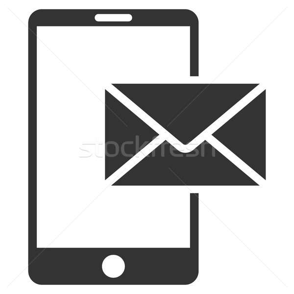 Mobil poştă icoană gri simbol pictograma Imagine de stoc © ahasoft