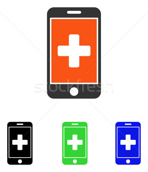 Mobile Medicine Flat Vector Icon Stock photo © ahasoft