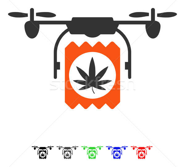 Drugs Drone Delivery Flat Icon Stock photo © ahasoft