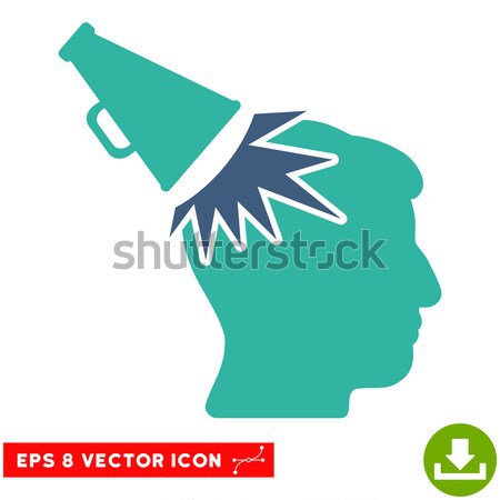 Stock photo: Ethereum Penetrated Head Flat Icon