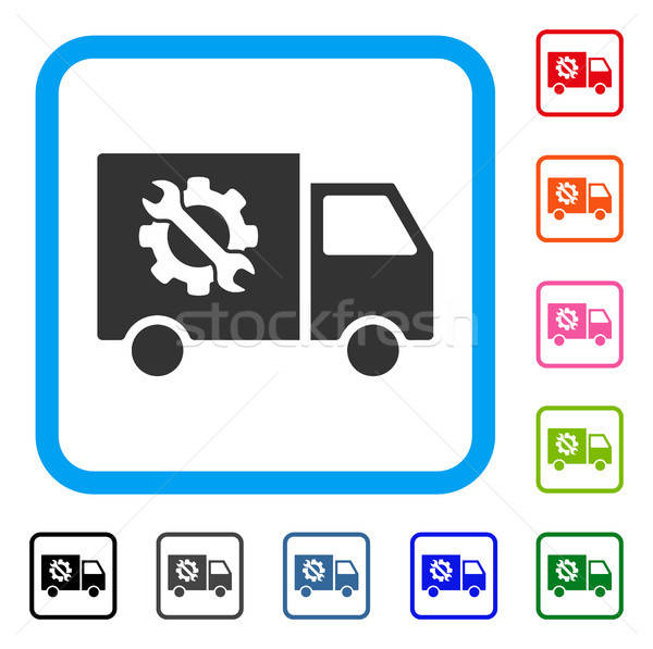 Equipment Truck Framed Icon Stock photo © ahasoft