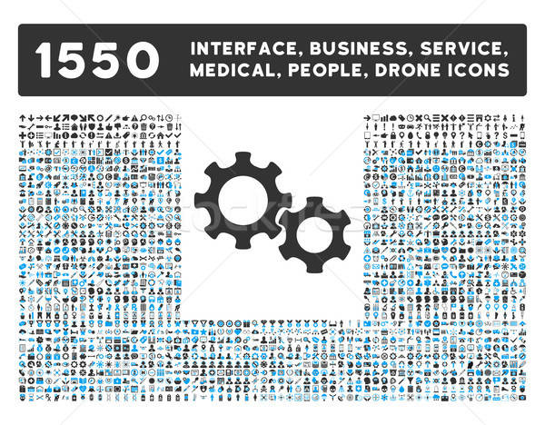 ストックフォト: 歯車 · アイコン · もっと · インターフェース · ビジネス · ツール
