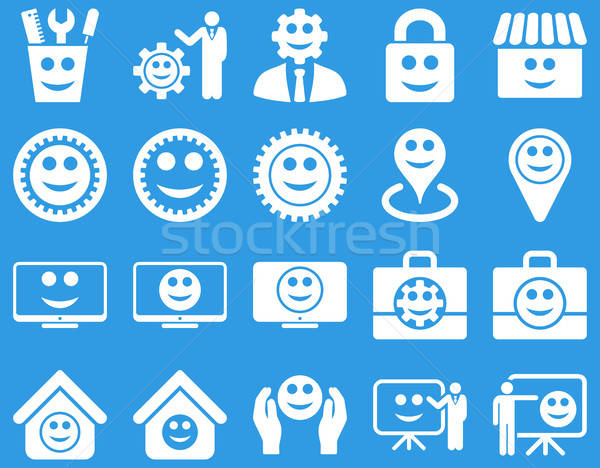 Zdjęcia stock: Narzędzia · narzędzi · uśmiecha · zarządzania · ikona · wektora