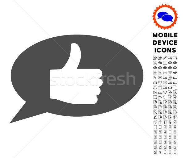 Thumb Up Message Icon with Set Stock photo © ahasoft